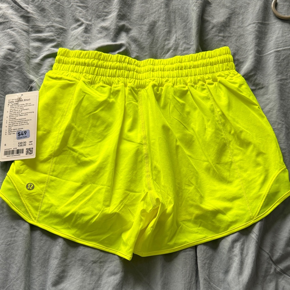 lululemon athletica Neon Yellow Athletic Shorts - Picture 3 of 3